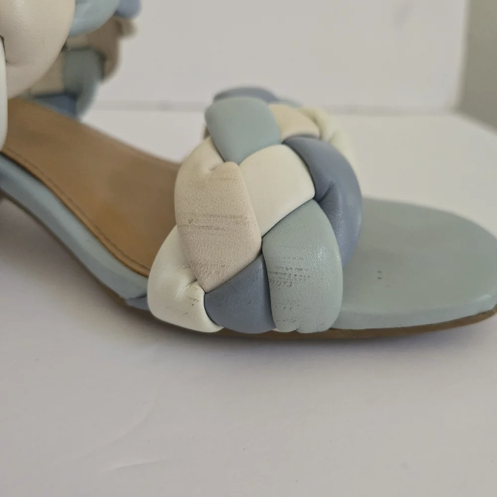 DV Dolce Vita Polly Faux Leather Slide Heeled Sandals Size 6.5